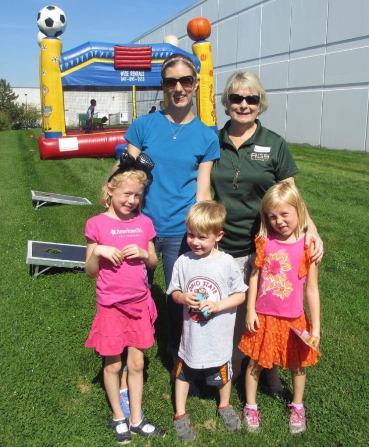 AGS Office Manager Helen Kubek with her daughter and grandchildren at AGS' 20th celebration.