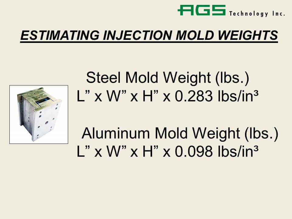 Estimating Injection Mold Weights AGS